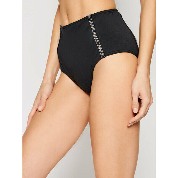 Calvin Klein Swimwear Dół od bikini High KW0KW01318 Czarny