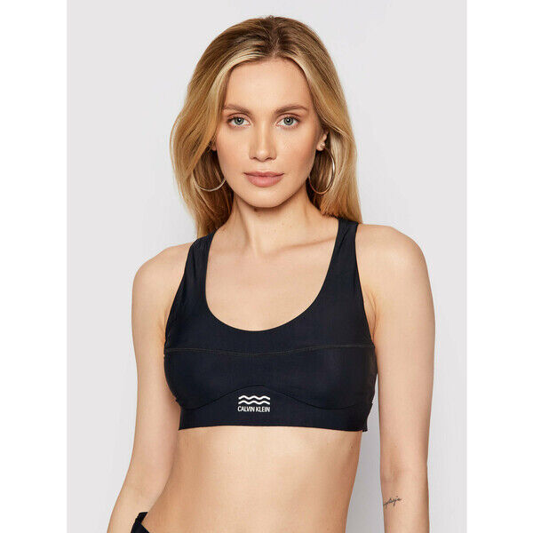 Calvin Klein Swimwear Góra od bikini KW0KW01303 Czarny