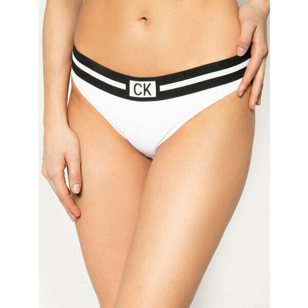 Calvin Klein Swimwear Dół od bikini Classic KW0KW00930 Biały