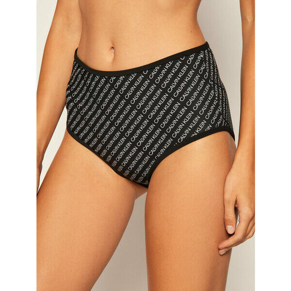 Calvin Klein Swimwear Dół od bikini High Rise KW0KW00963 Czarny