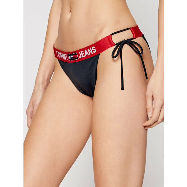 Tommy Jeans Dół od bikini Cheeky String UW0UW02944 Granatowy