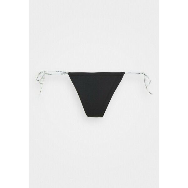 Calvin Klein Swimwear CORE LOGO TIES LOGO TIES TANGA Dół od bikini black C1781I026