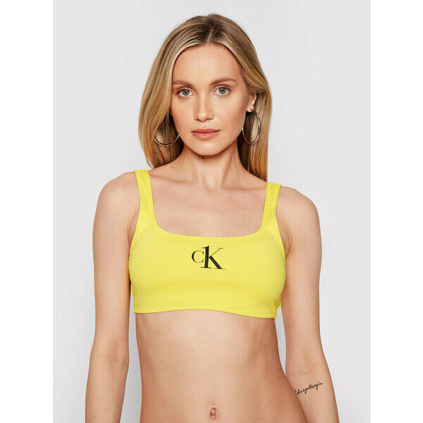 Calvin Klein Swimwear Góra od bikini KW0KW01404 Żółty
