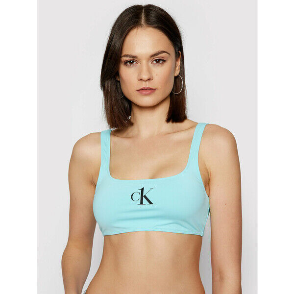 Calvin Klein Swimwear Góra od bikini KW0KW01404 Niebieski
