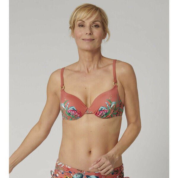 Triumph Góra od bikini Botanical Leaf 10207904 Pomarańczowy