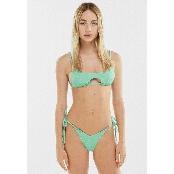 Bershka MIT BÄNDERN Góra od bikini turquoise BEJ81J00J
