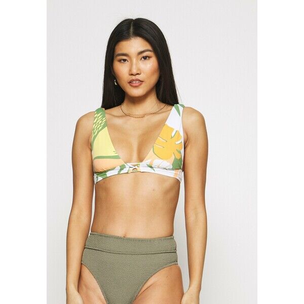 Roxy WILDFLOWERS ELONGATED TRI Góra od bikini turf green undertone RO581J05K