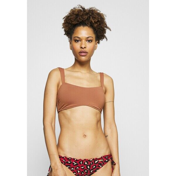 Seafolly CAP SLEEVE BANDEAU Góra od bikini bronze S1981J09B