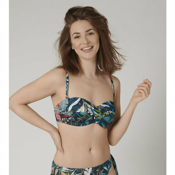 Triumph Góra od bikini Botanical Leaf 10207889 Granatowy