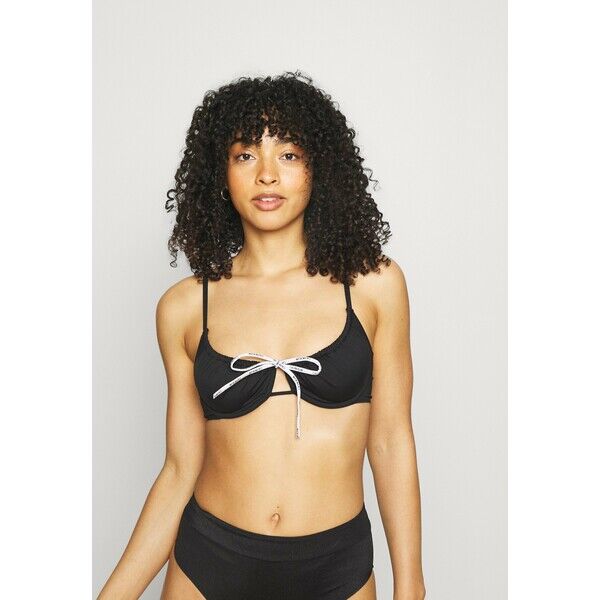 Calvin Klein Swimwear BALCONETTE Góra od bikini black C1781J02Y