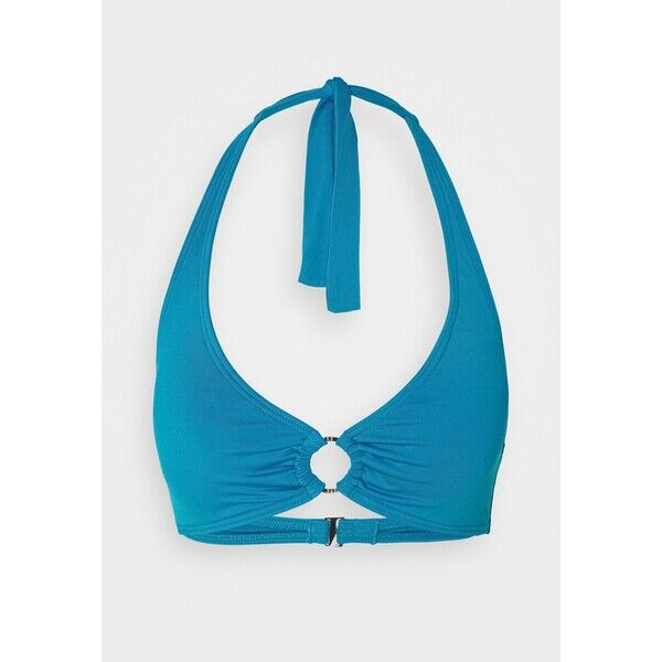 MICHAEL Michael Kors ICONIC SOLIDS HALTER Góra od bikini lux teal MK181J01B