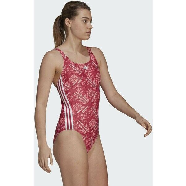 adidas Performance SH3.RO FESTIVIBES 3-STRIPES SWIMSUIT Kostium kąpielowy pink AD581G06D