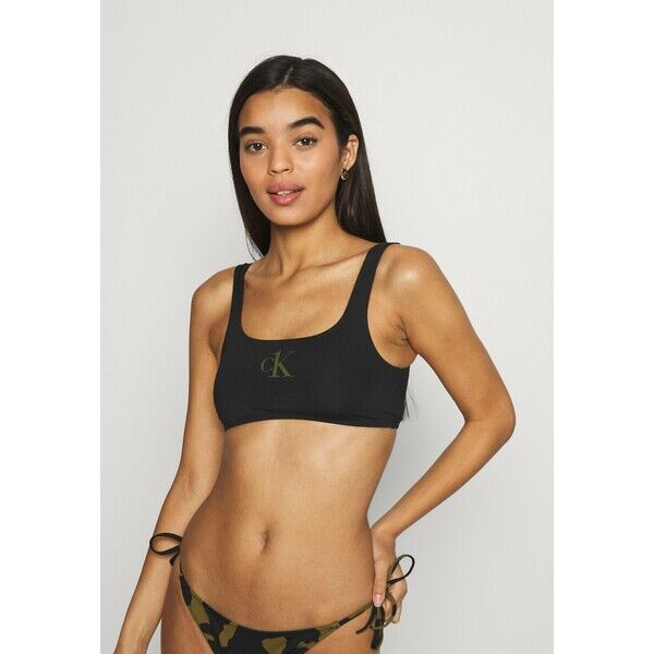 Calvin Klein Swimwear ONE BRALETTE Góra od bikini black C1781J02H