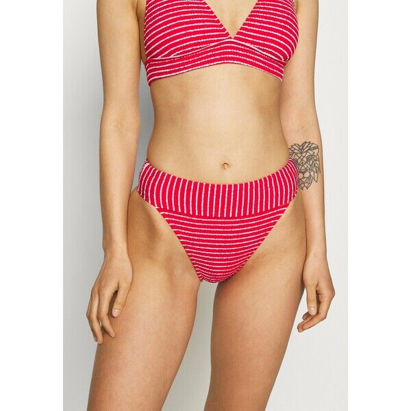 Seafolly SEASIDE BANDED HI RISE PANT Dół od bikini chilli red S1981I07P