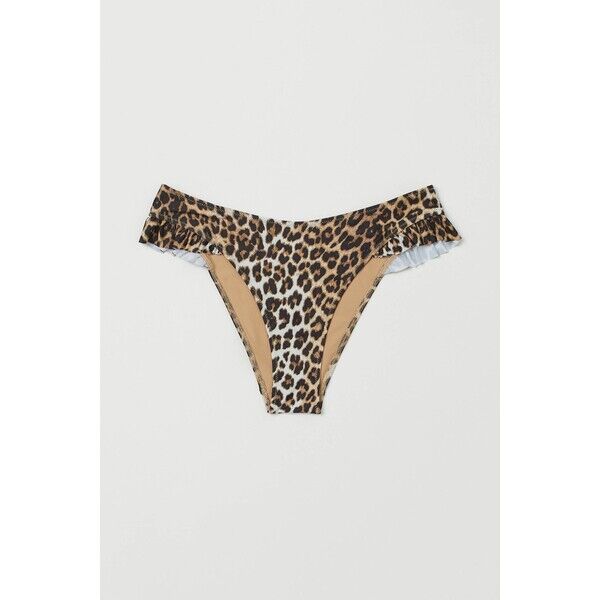 H&M Dół od kostiumu 0843873001 Brązowy/Panterka