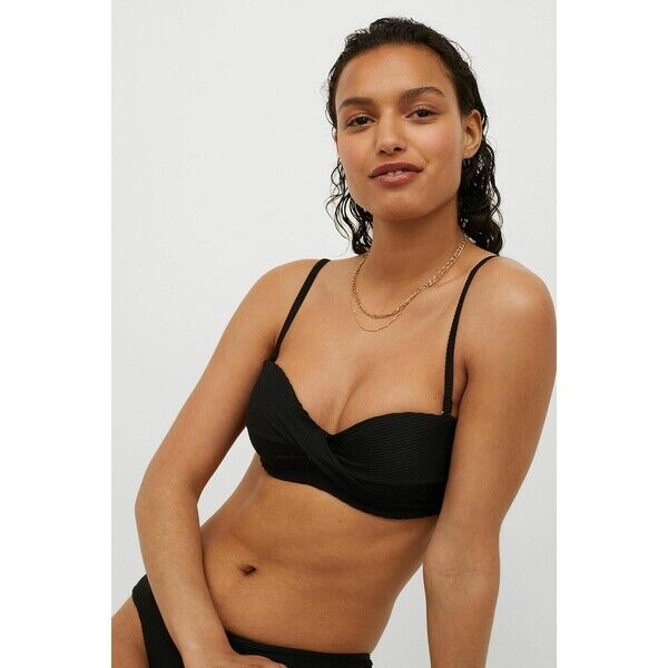 H&M Góra od kostiumu 0589599045 Czarny/Prążki