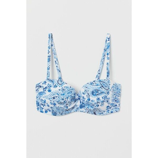 H&M Góra od kostiumu 0589599045 Biały/Niebieski paisely