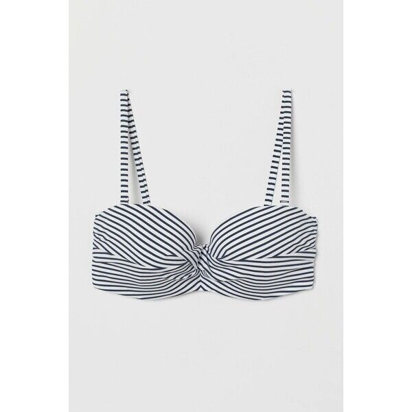 H&M Góra od kostiumu 0589599045 Biały/Ciemnoniebieskie paski