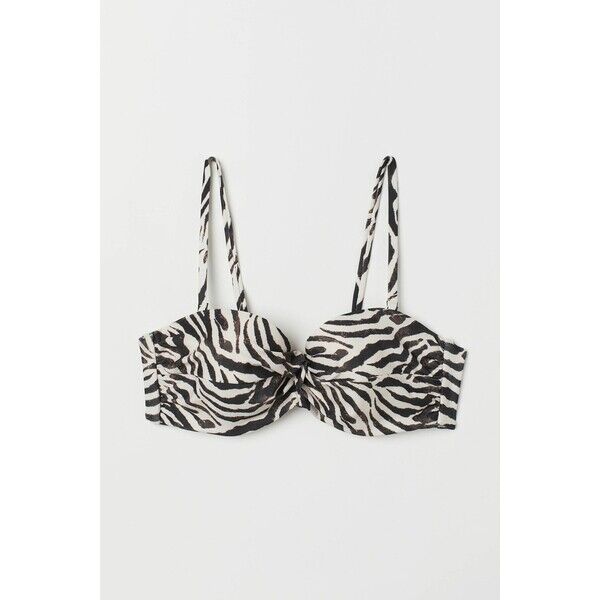 H&M Góra od kostiumu 0589599045 Naturalna biel/Zeberka