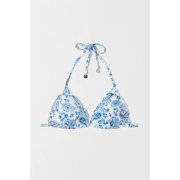 H&M Góra od kostiumu 0698286003 Biały/Niebieski paisely