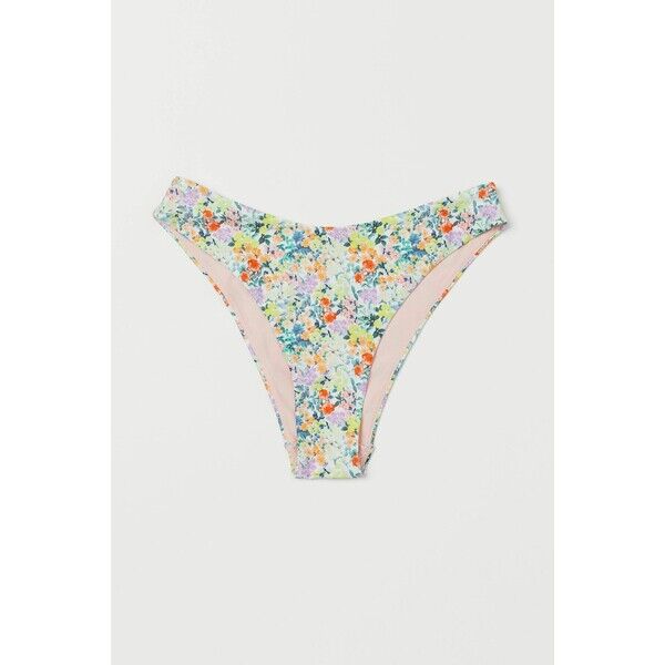H&M Dół od kostiumu 0882759003 Jasnoróżowy/Drobne kwiaty