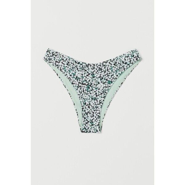 H&M Dół od kostiumu 0882759003 Czarny/Drobne kwiaty