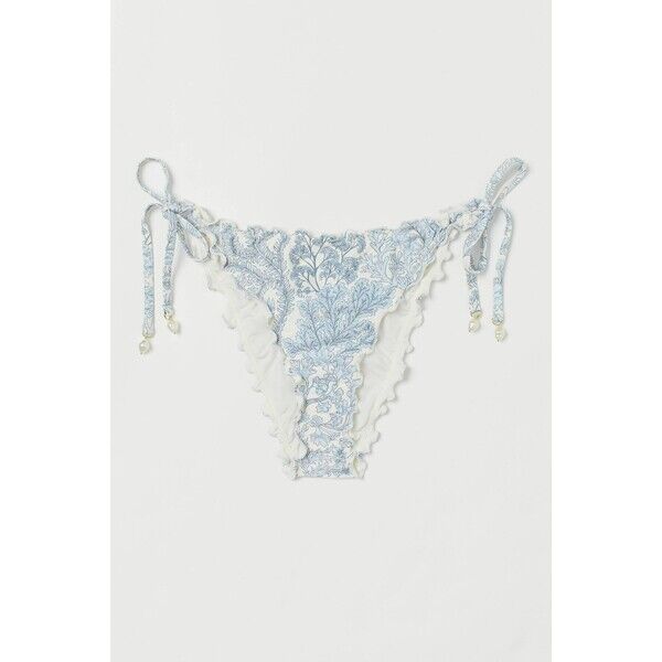 H&M Dół od kostiumu 0559601021 Kremowy/Niebieski wzór