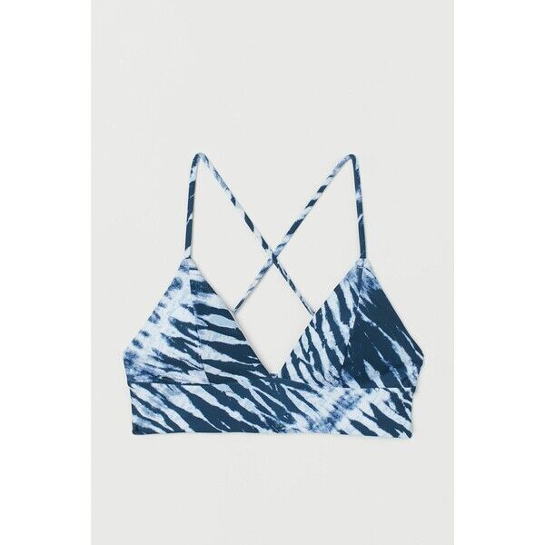 H&M Góra od kostiumu 0684209036 Ciemnoniebieski/Tygrysie paski