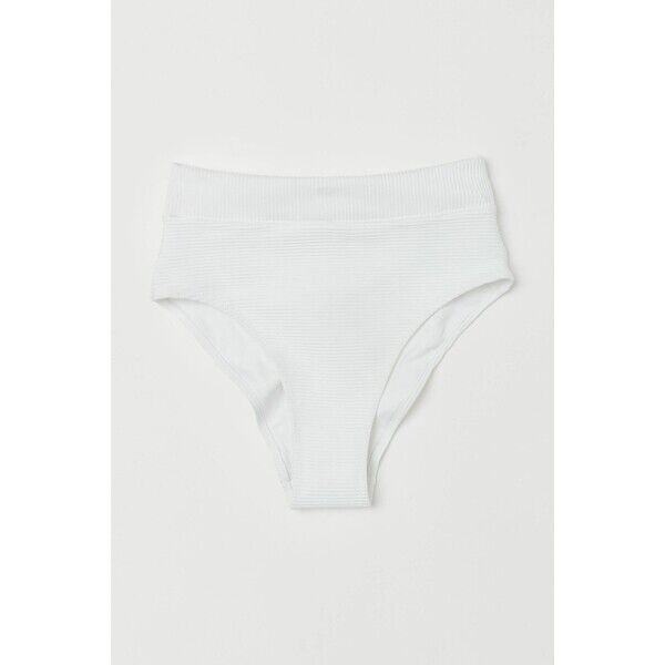 H&M Dół od kostiumu 0868018002 Biały/Prążki
