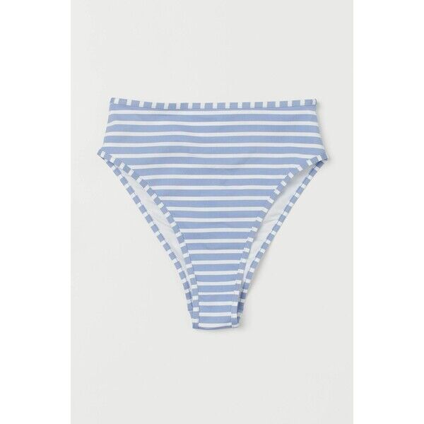 H&M Dół od kostiumu 0823168003 Niebieski/Białe paski