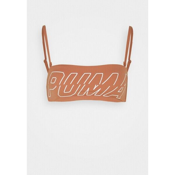 Puma SWIM WOMEN BANDEAU Góra od bikini brown PU181J00A
