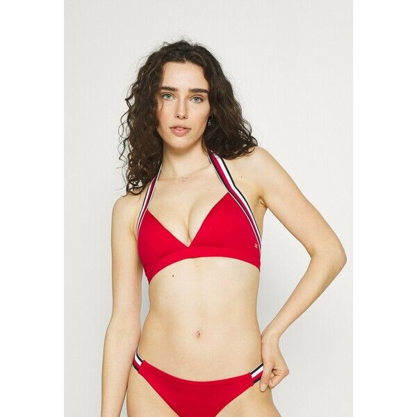 Tommy Hilfiger TRIANGLE FIXED Góra od bikini primary red TO181J02V