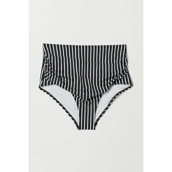 H&M H&M+ Dół od kostiumu 0640542006 Czarny/Białe paski
