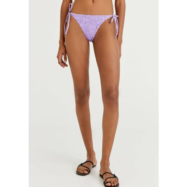PULL&BEAR MIT PRINT Dół od bikini purple PUC81I019