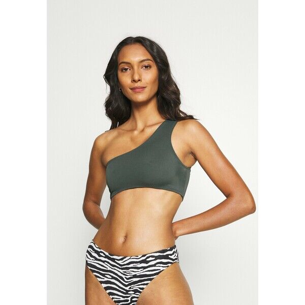 Weekday PORTO SWIM Góra od bikini dark army green WEB81J01P