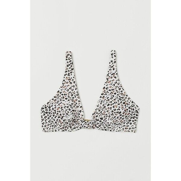 H&M Góra od kostiumu 0811925009 Biały/Panterka