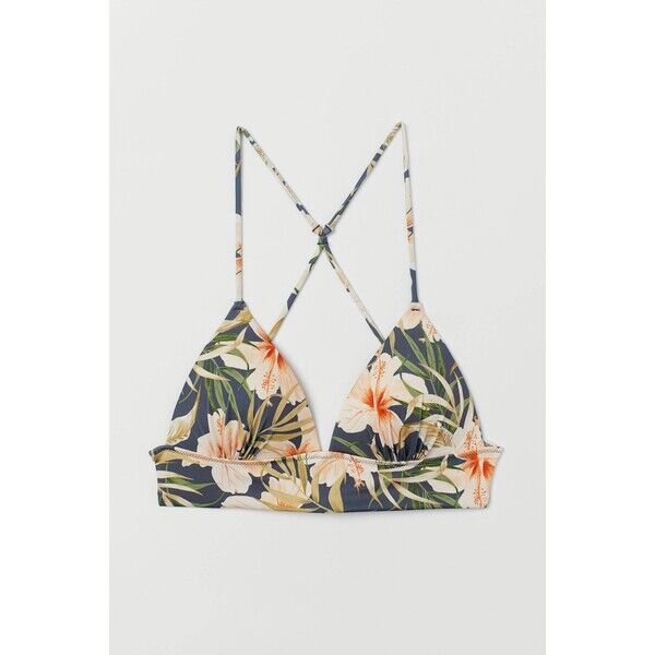 H&M Góra od kostiumu 0590928022 Ciemnoszary/Kwiaty