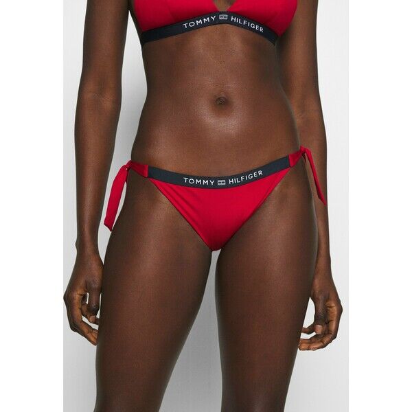 Tommy Hilfiger CORE SOLID LOGO CHEEKY SIDE TIE Dół od bikini primary red TO181I030