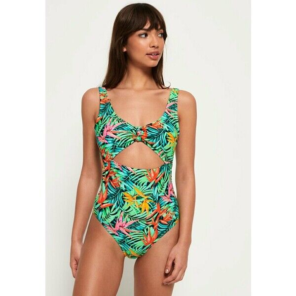Superdry CLARA CUT OUT Kostium kąpielowy tropical leaf SU281G00S
