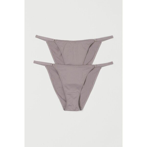 H&M Figi bikini 2-pak 0950774003 Wrzosowofioletowy