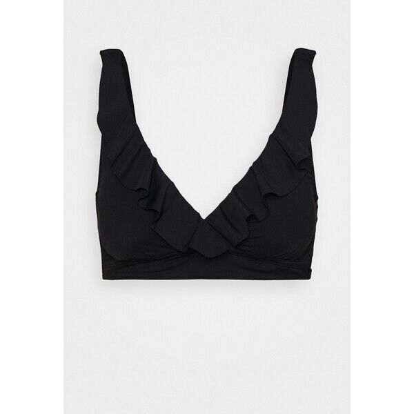 Lauren Ralph Lauren RUFFLE BRA Góra od bikini black L4281J00G