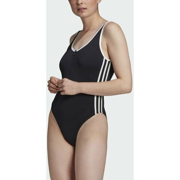 adidas Originals PB ADICOLOR PRIMEBLUE ORIGINALS SLIM SWIMSUIT Kostium kąpielowy black AD181G00G