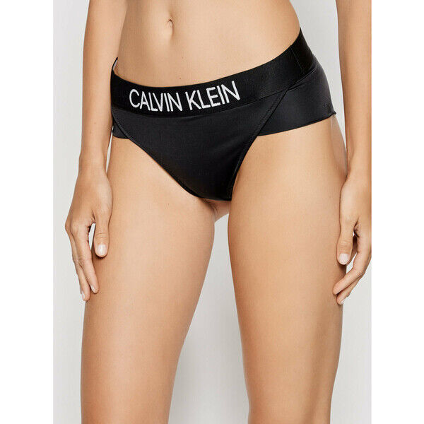 Calvin Klein Swimwear Dół od bikini Hipster KW0KW01243 Czarny
