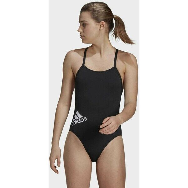 adidas Performance BIG BADGE OF SPORT PRO POOL PRIMEGREEN COMPRESSION SWIMSUIT Kostium kąpielowy black AD581G06Q
