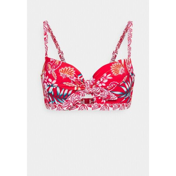 Pour Moi HORIZON PADDED UNDERWIRED TIE Góra od bikini red/white POJ81J01D