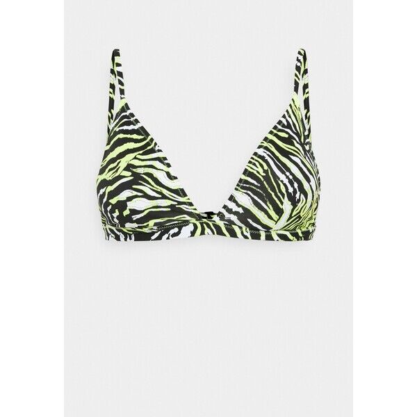 Calvin Klein Swimwear FIXED TRIANGLE PRINT Góra od bikini green C1781J037