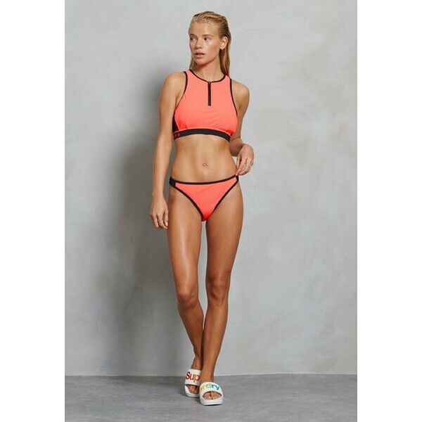 Superdry Dół od bikini neon red SU281I01I