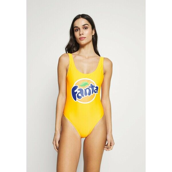 Urban Classics LADIES FANTA LOGO SWIMSUIT Kostium kąpielowy orange UR681G00A