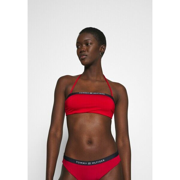 Tommy Hilfiger CORE SOLID WIRED BANDEAU Góra od bikini primary red TO181J02H