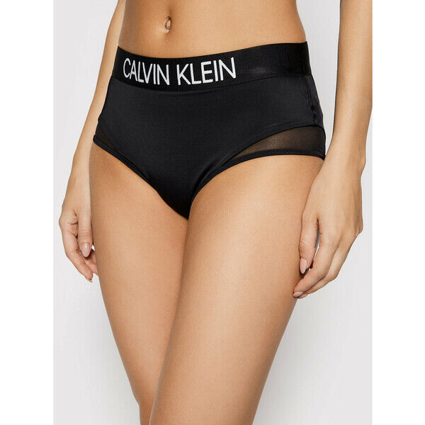 Calvin Klein Swimwear Dół od bikini KW0KW01244 Czarny